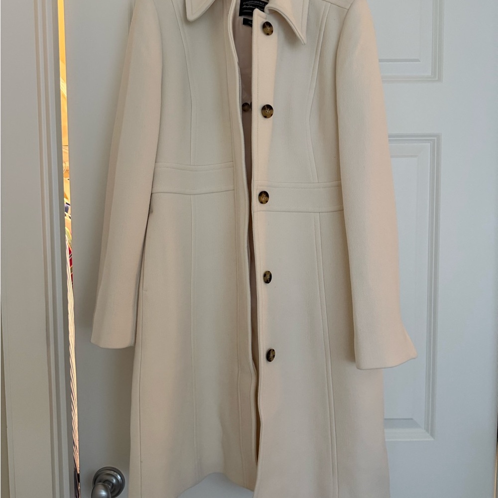 J. Crew Cream/Ivory Italian Wool Coat